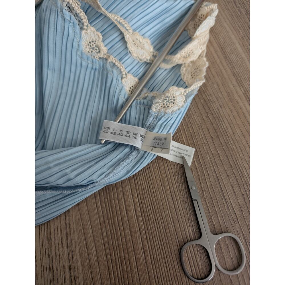 La Perla Vintage Lace Trimmed Pleat Camisole - Picture 10 of 13